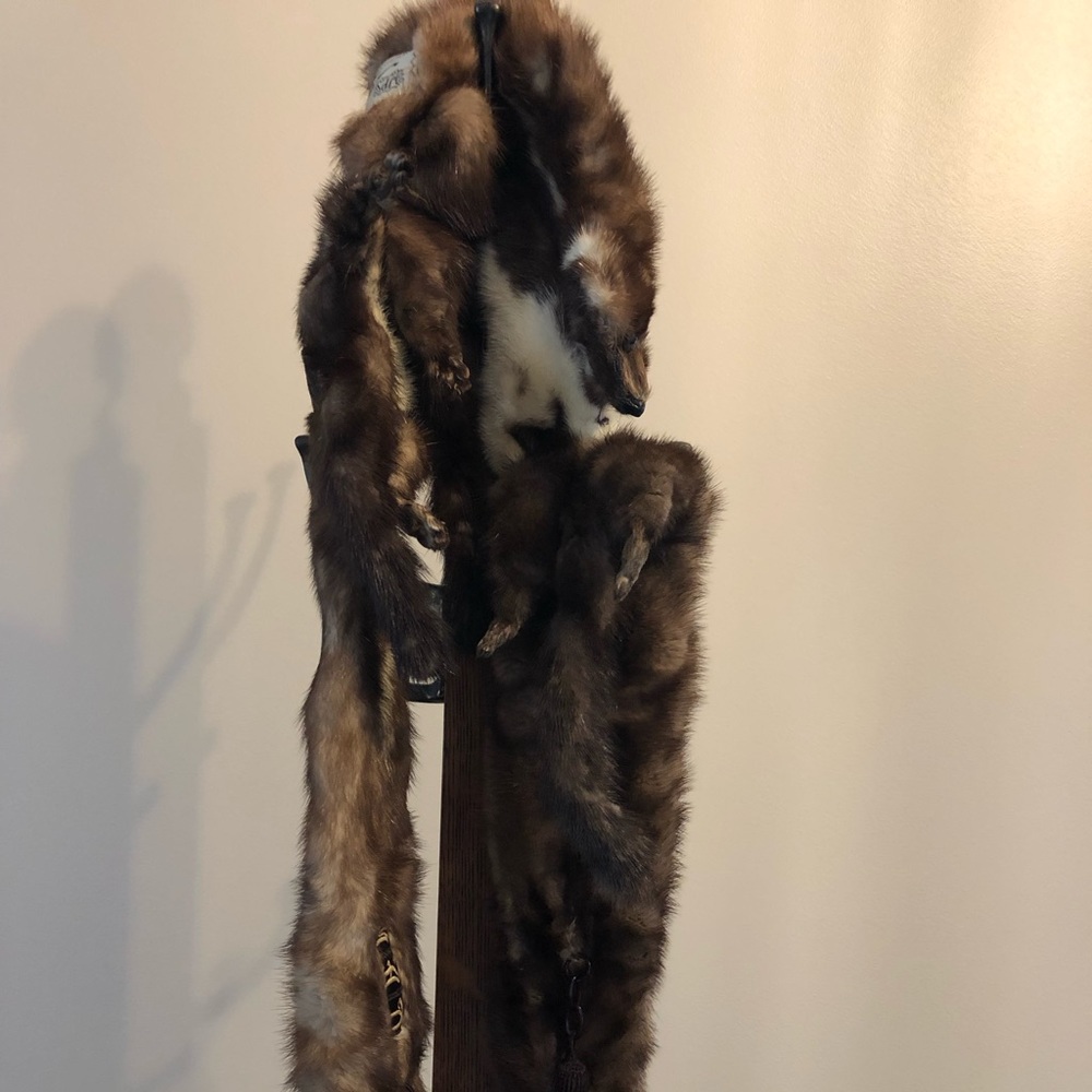 Vintage Genuine Mink Scarf and head piece.